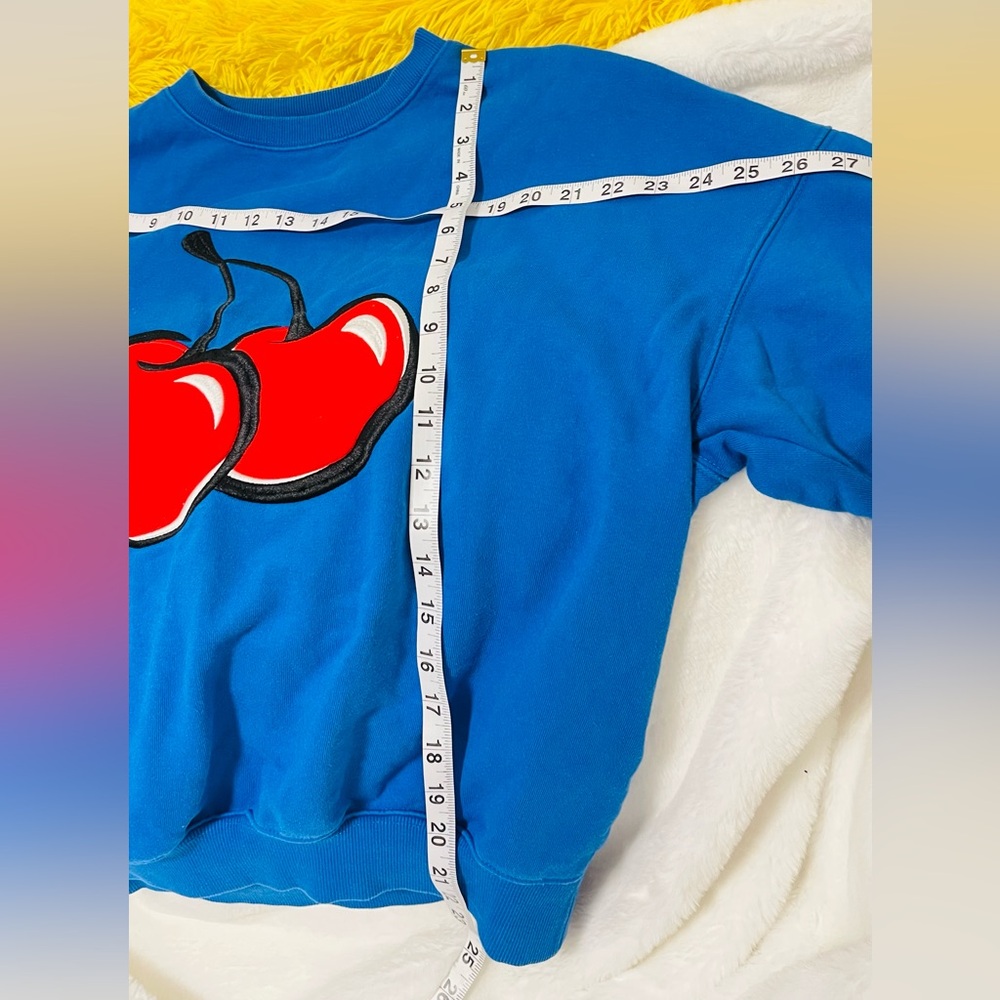 Kirsh Blue Sweatshirt with Cherry Design size 1 - Picture 8 of 11